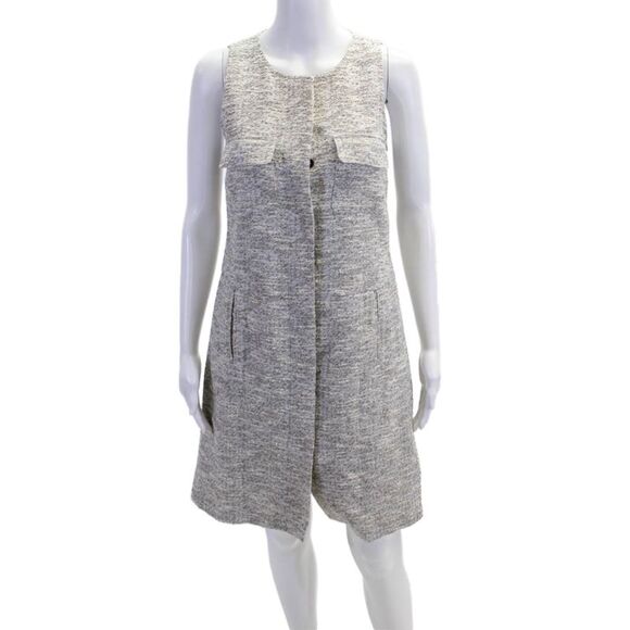 Adam Dresses & Skirts - Adam Women Shift Dress Gray Sleeveless Mid-Calf Crew Neck Size 4